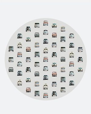 Cars light grey wallpaper circle