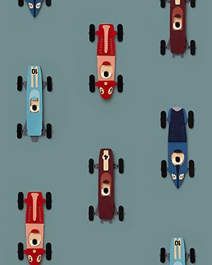 Race car wallpaper blue