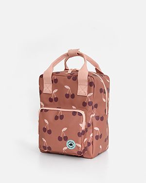 Cherries terracotta backpack - small