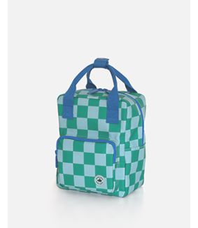 Green-blue blocks backpack - small