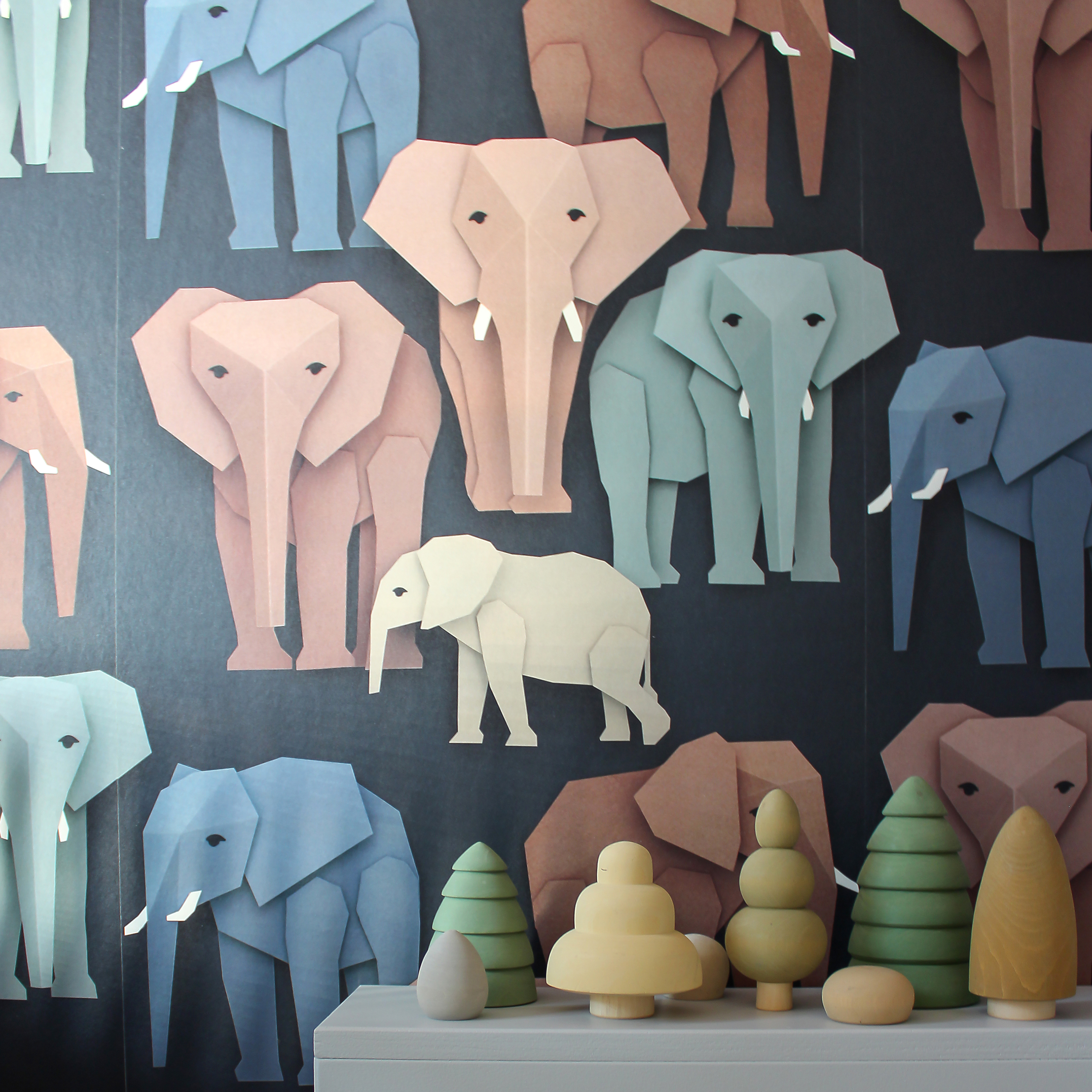 Animal wallpaper nursery