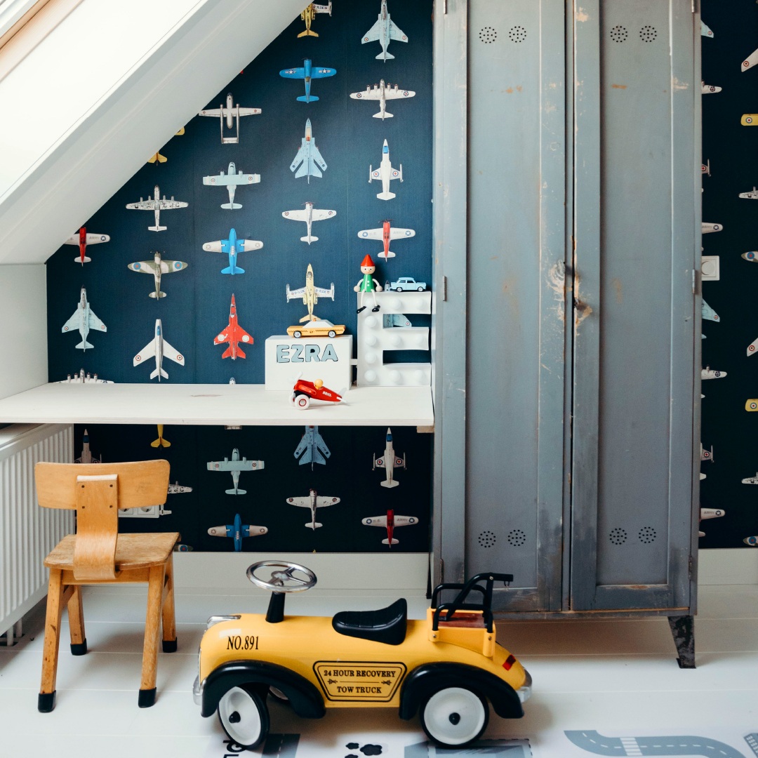 Colour advice for airplanes wallpaper